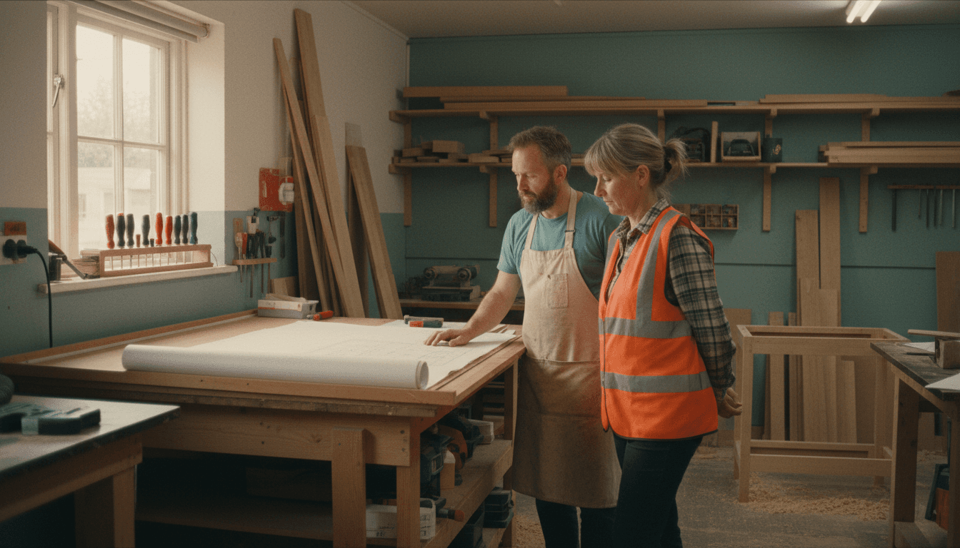 A construction workplace using Crewkind